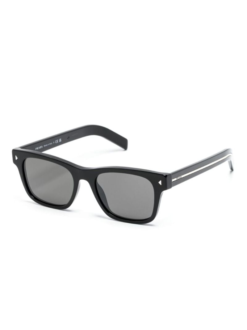 Black Logo Square-frame Sunglasses