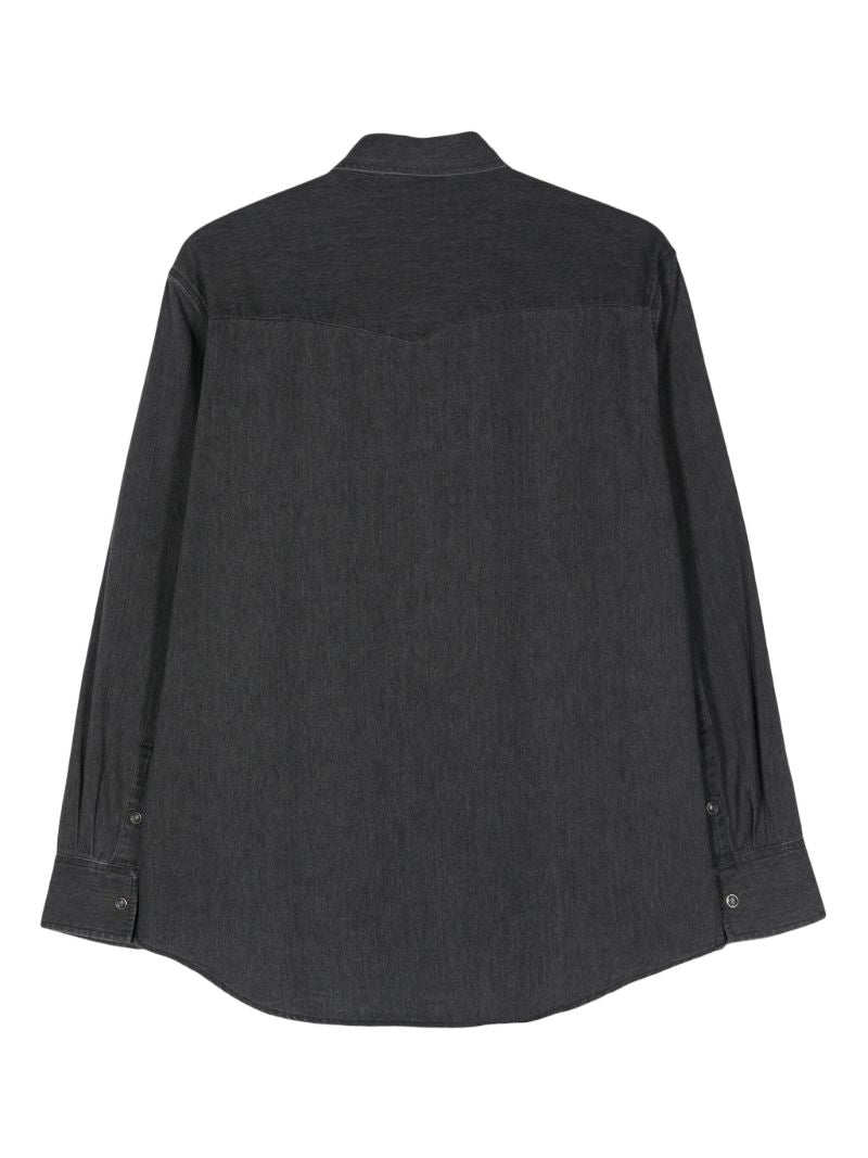 Washed Black Cotton Shirt