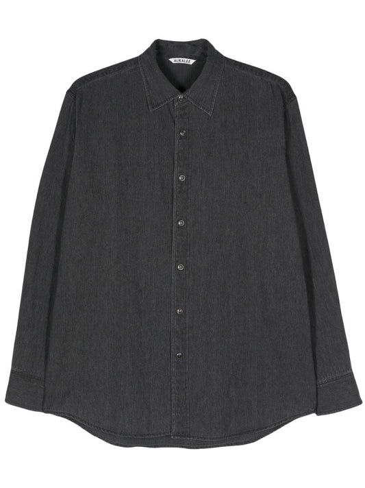 Washed Black Cotton Shirt