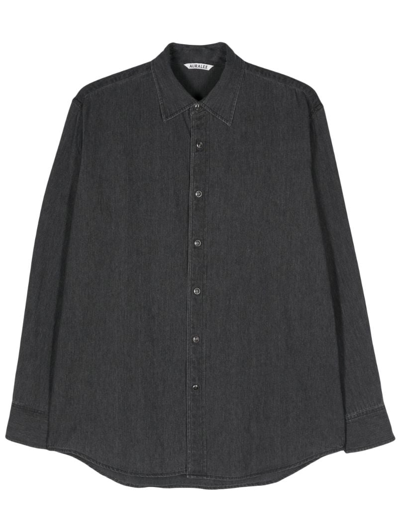 Washed Black Cotton Shirt