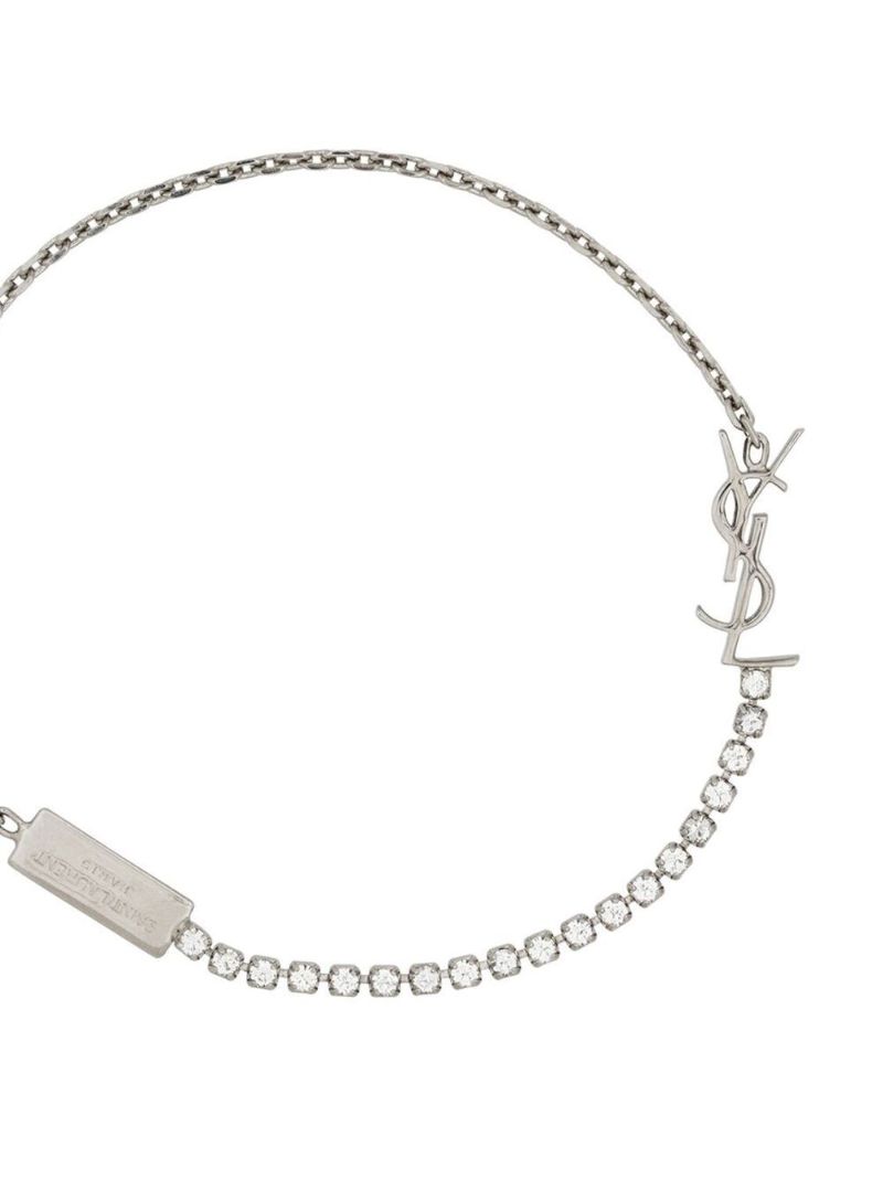 Silver-tone Opyum Crystal Bracelet