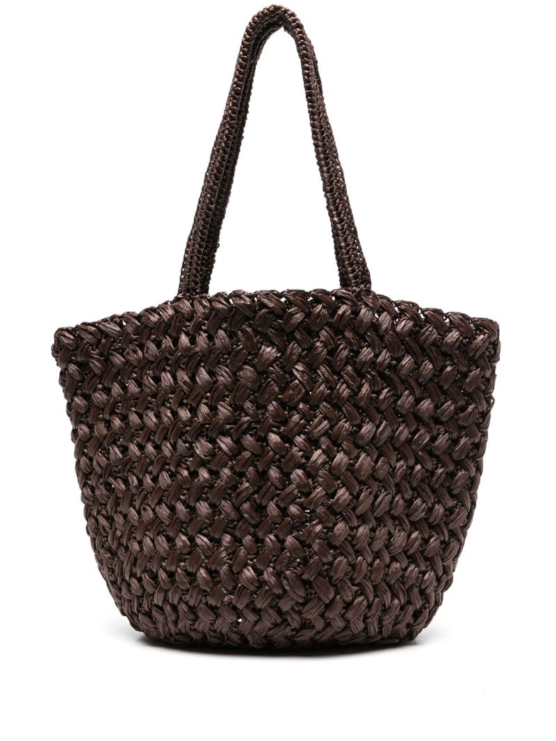 Brown Estelle Raffia Tote Bag