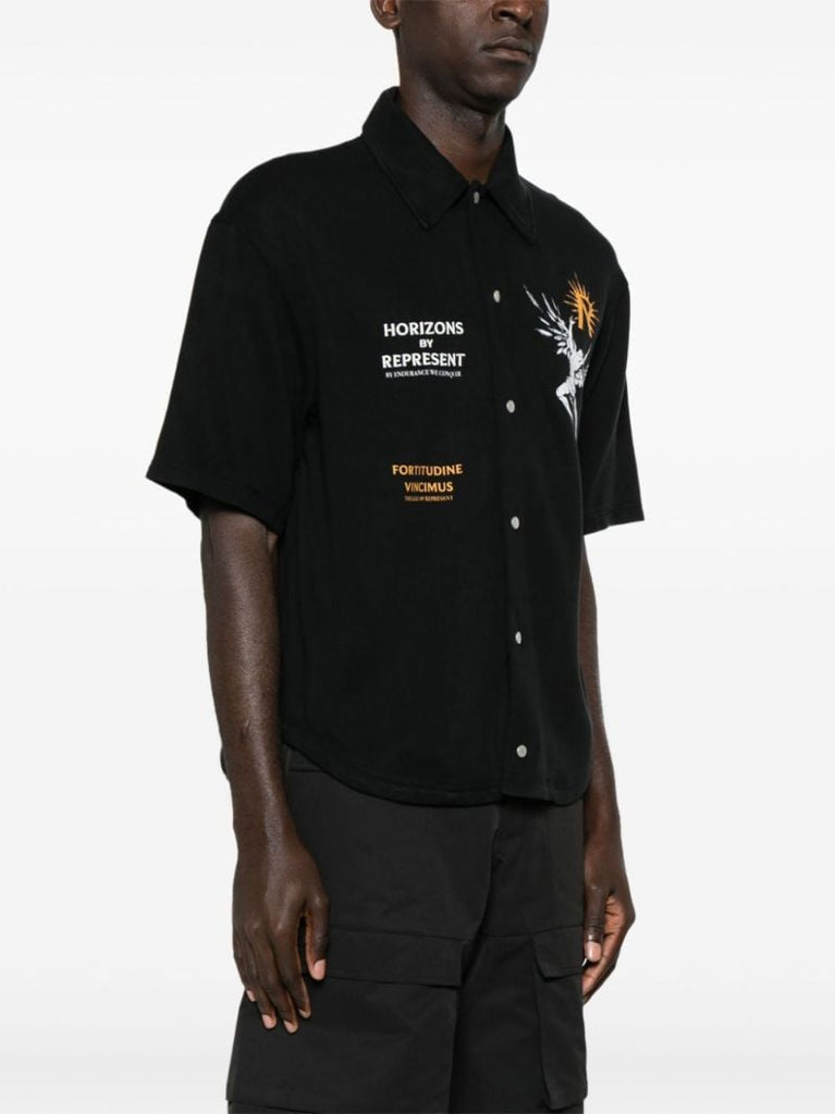 Black Icarus Lyocell Shirt