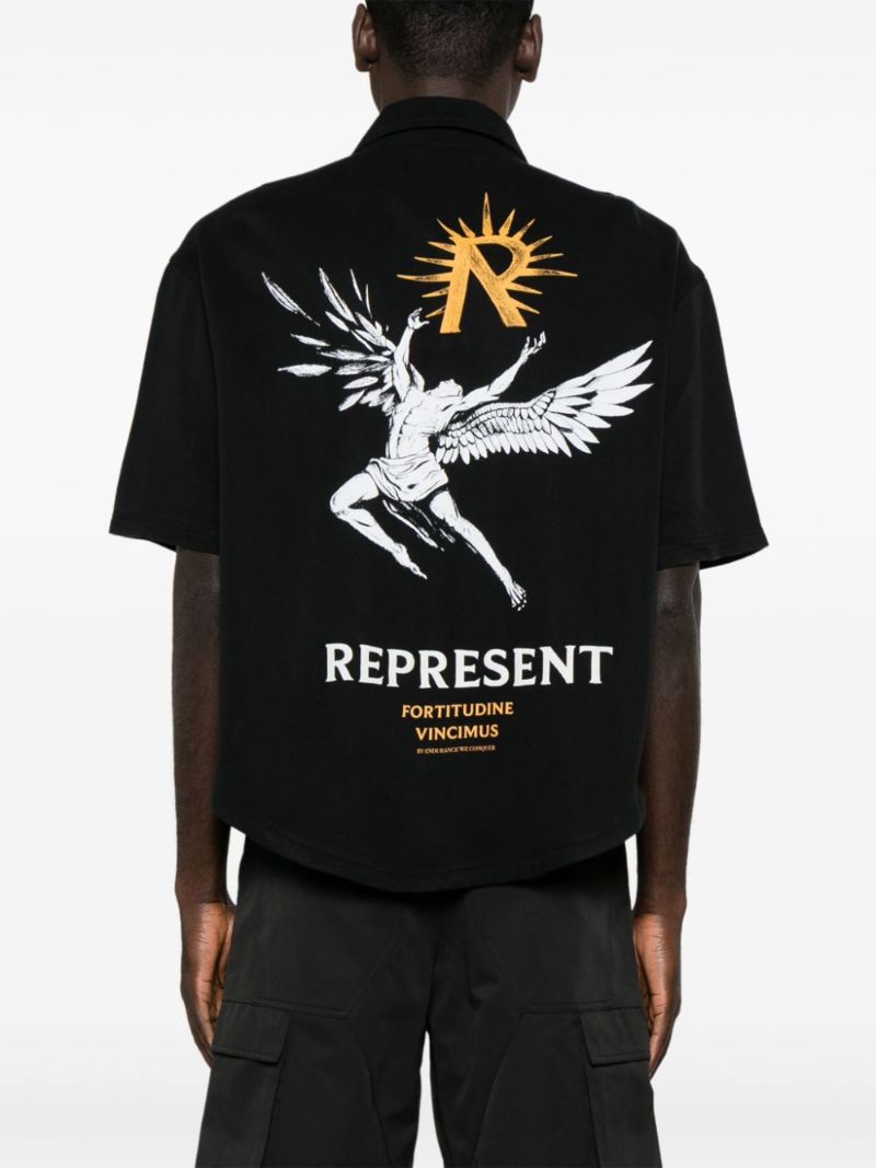Black Icarus Lyocell Shirt