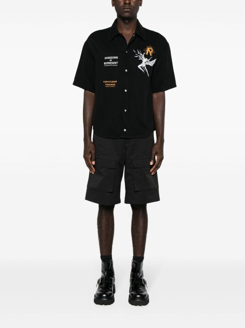Black Icarus Lyocell Shirt