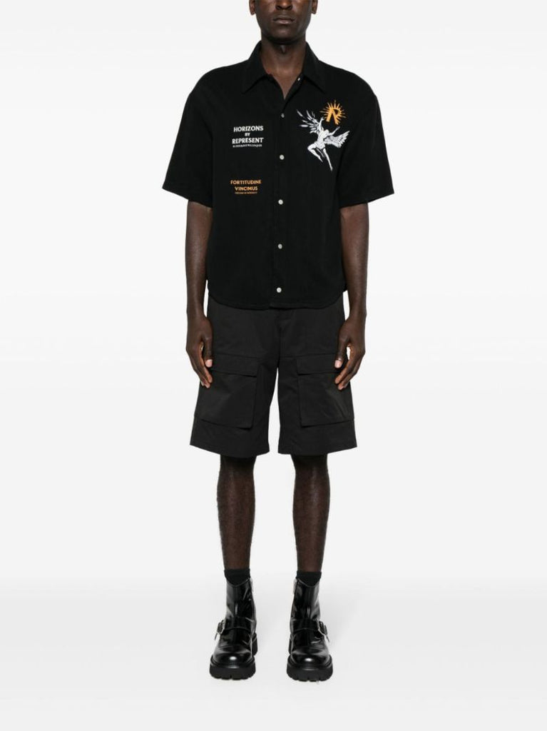 Black Icarus Lyocell Shirt