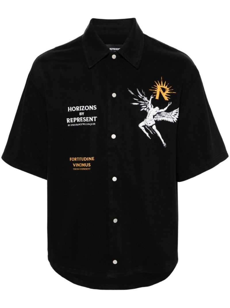 Black Icarus Lyocell Shirt