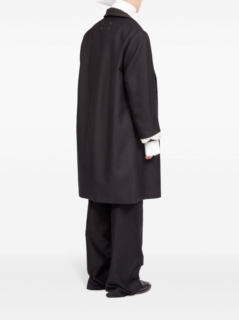 Black Single-breasted Wool Coat