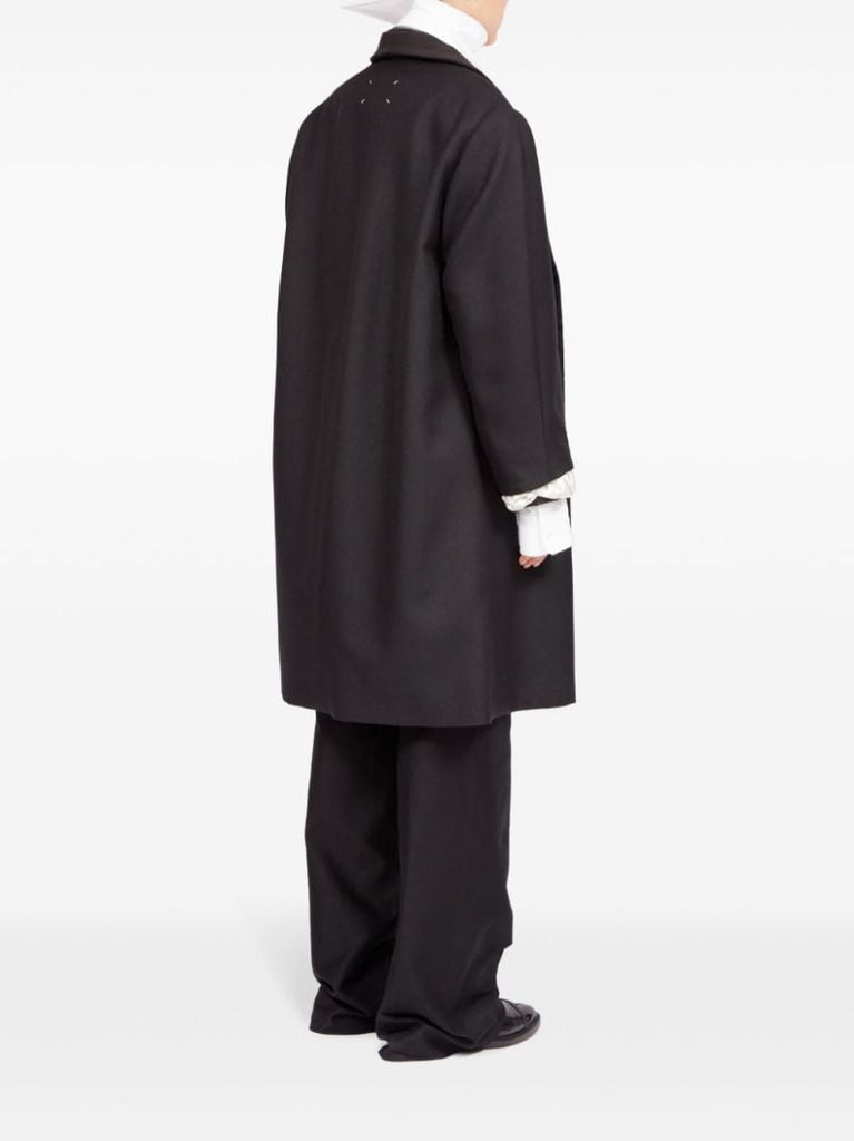 Black Single-breasted Wool Coat