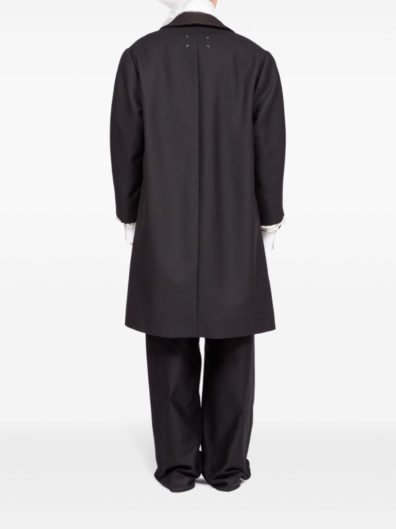 Black Single-breasted Wool Coat