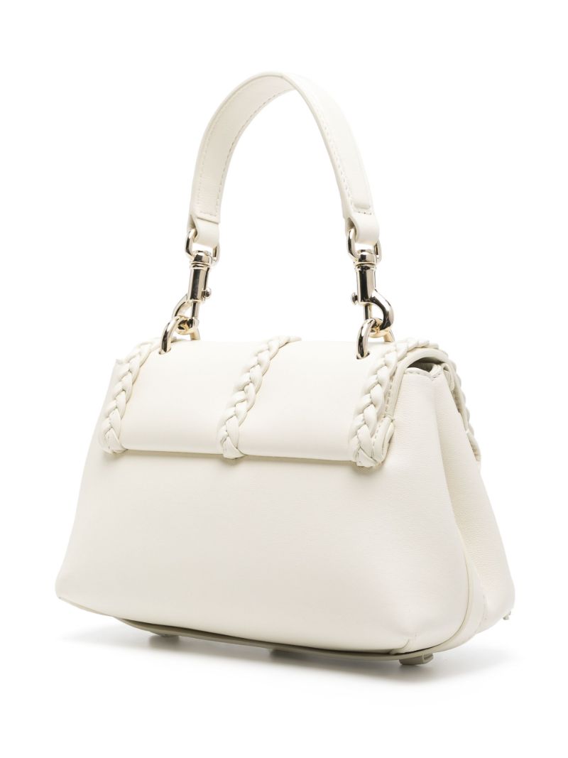 White Penelope Small Leather Shoulder Bag