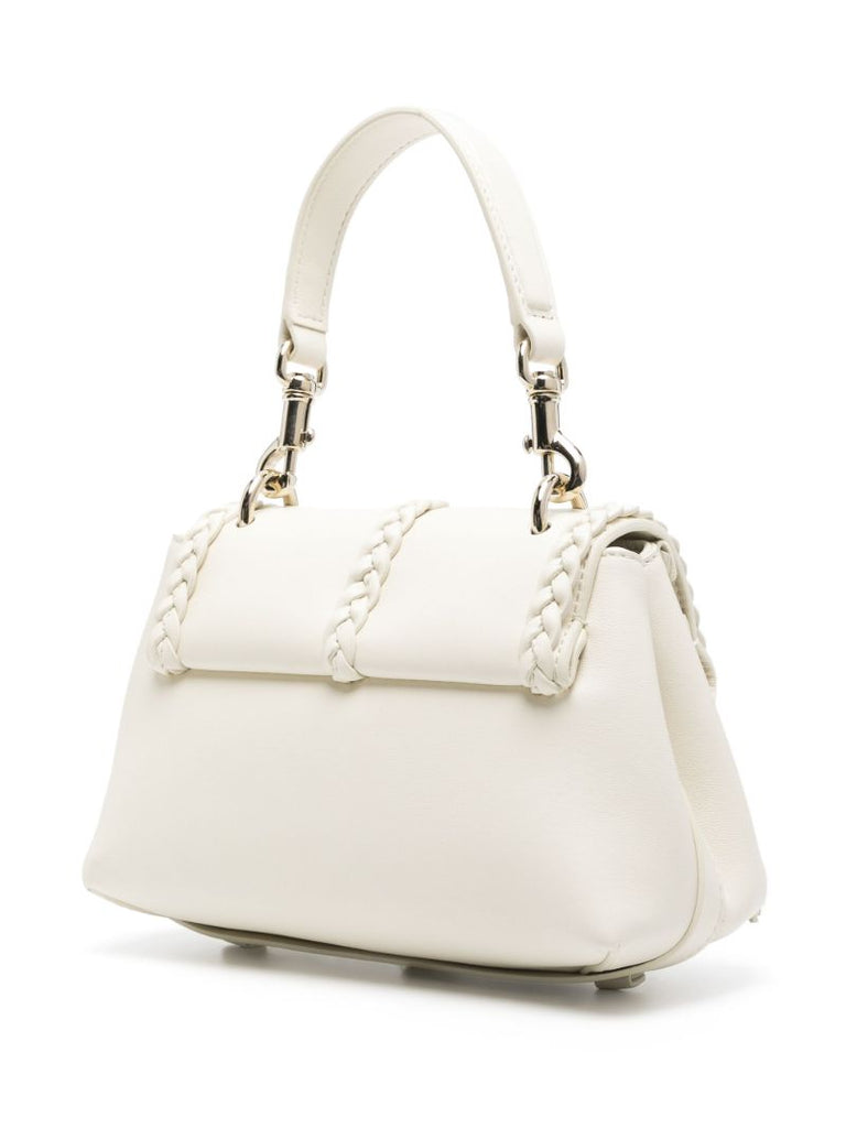 White Penelope Small Leather Shoulder Bag