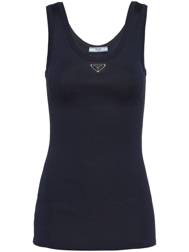 Blue Triangle-logo Tank Top