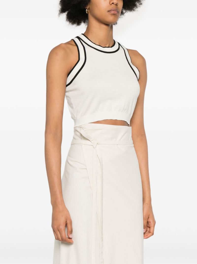 Neutral Knitted Cotton Crop Top