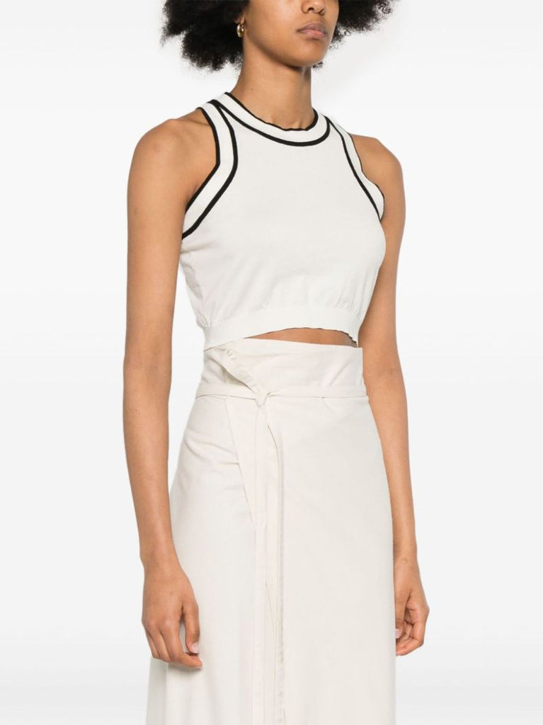 Neutral Knitted Cotton Crop Top