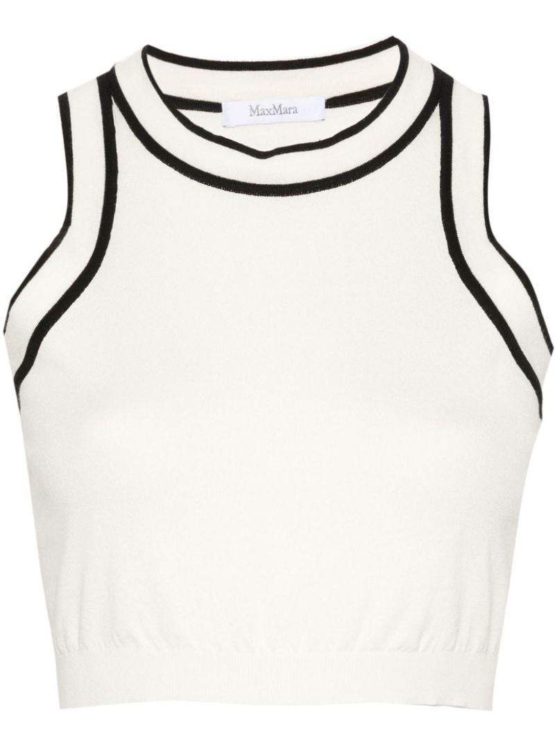 Neutral Knitted Cotton Crop Top
