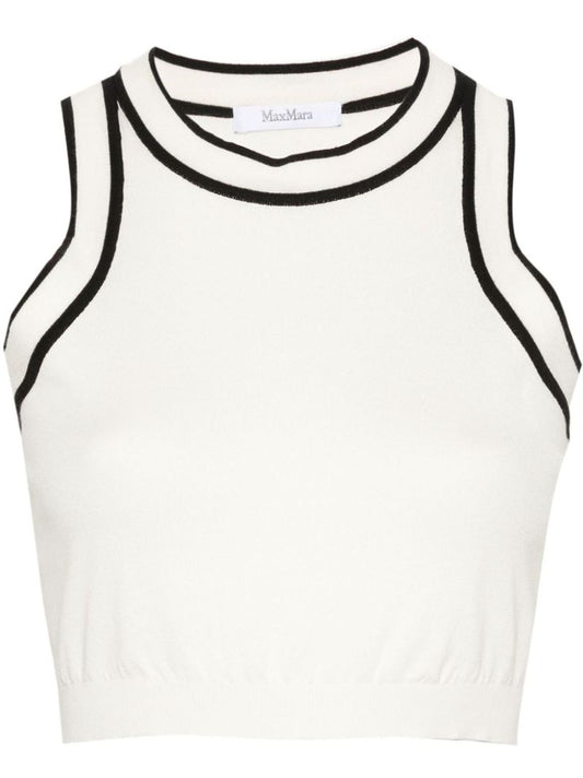 Neutral Knitted Cotton Crop Top