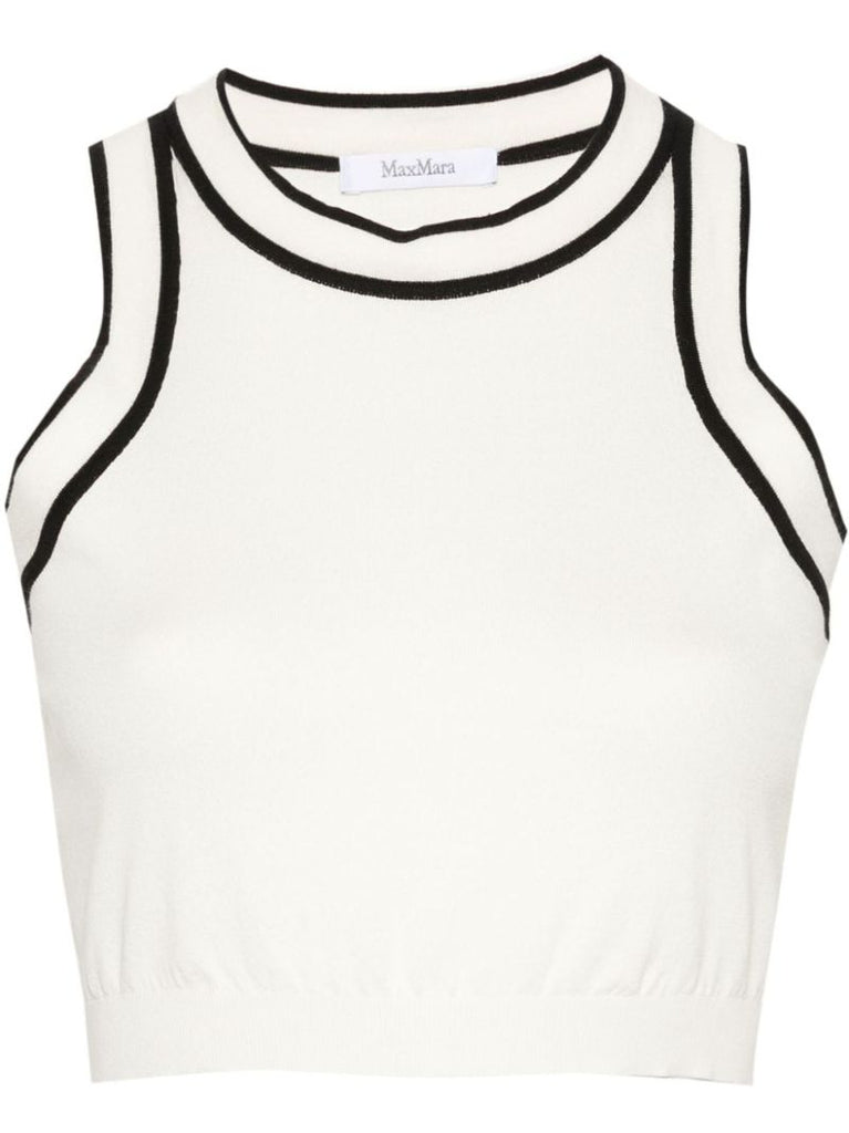 Neutral Knitted Cotton Crop Top