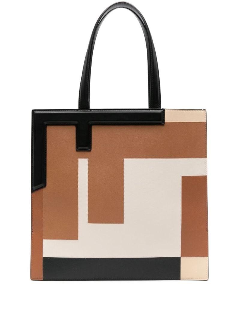 Brown Flip Medium Tote Bag