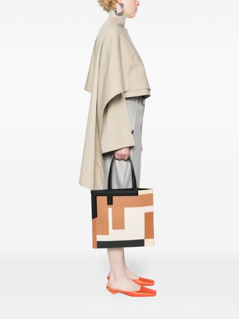 Brown Flip Medium Tote Bag