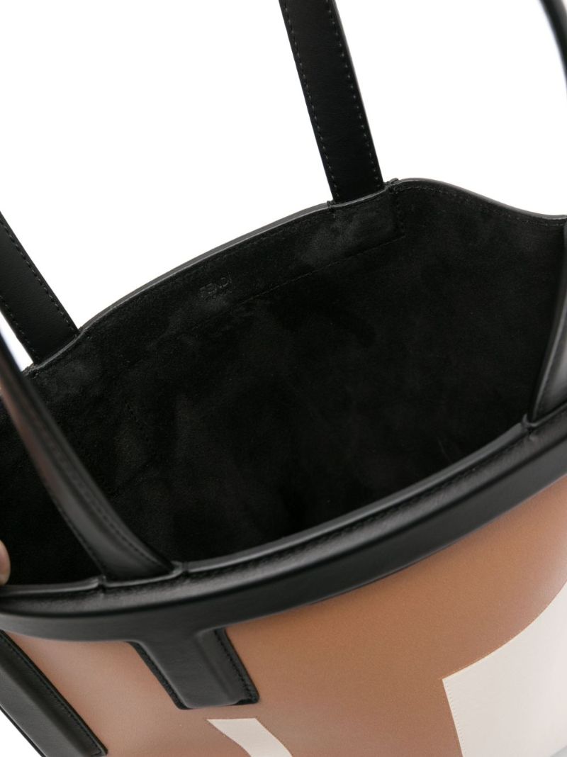 Brown Flip Medium Tote Bag