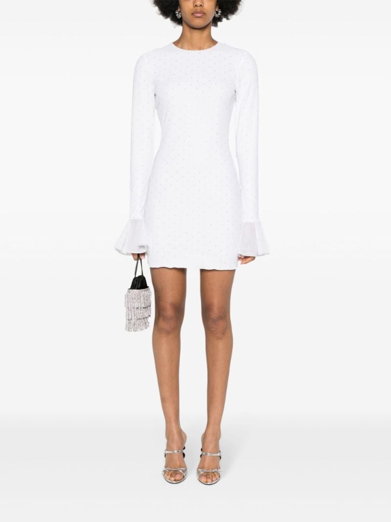 White Crystal-embellished Mini Dress