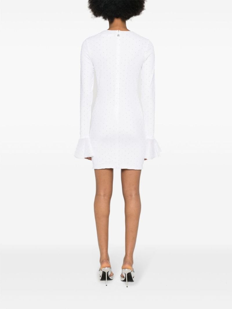 White Crystal-embellished Mini Dress