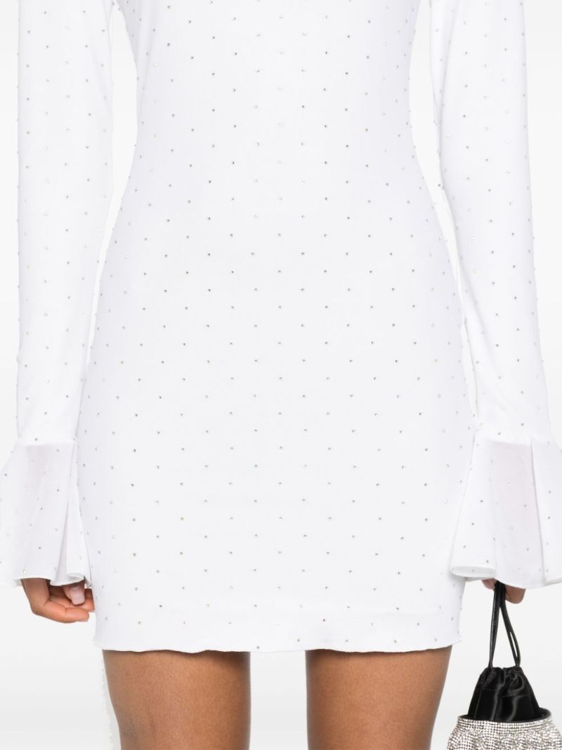 White Crystal-embellished Mini Dress