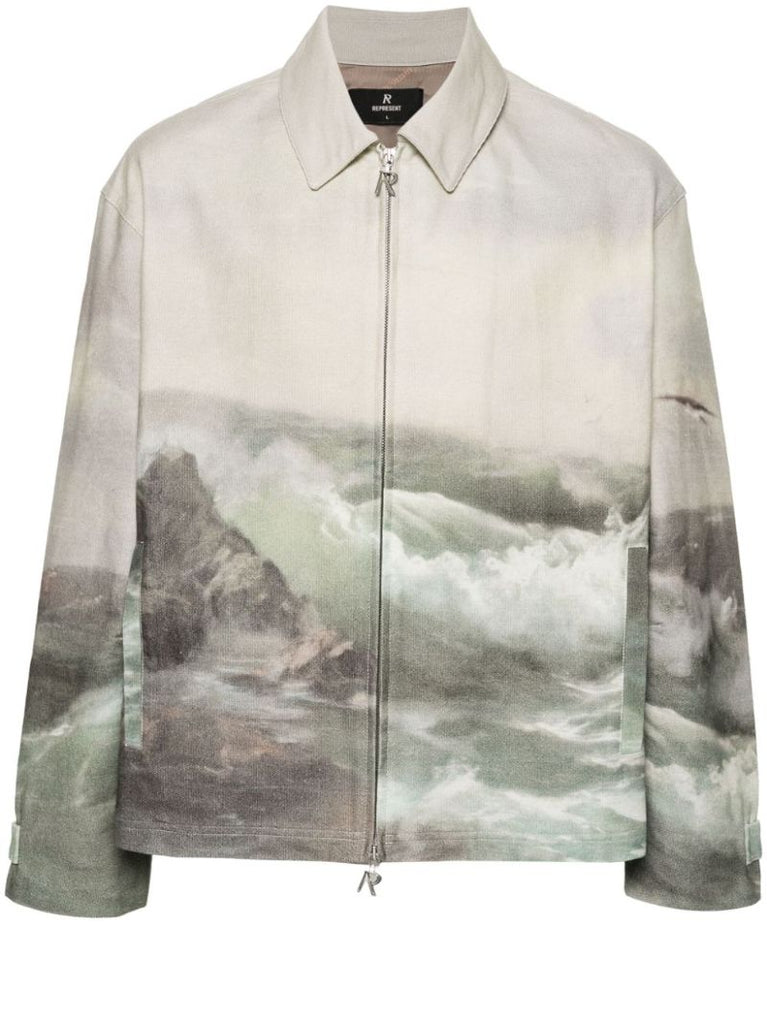 Neutral Higher Truth Zipped Jacket