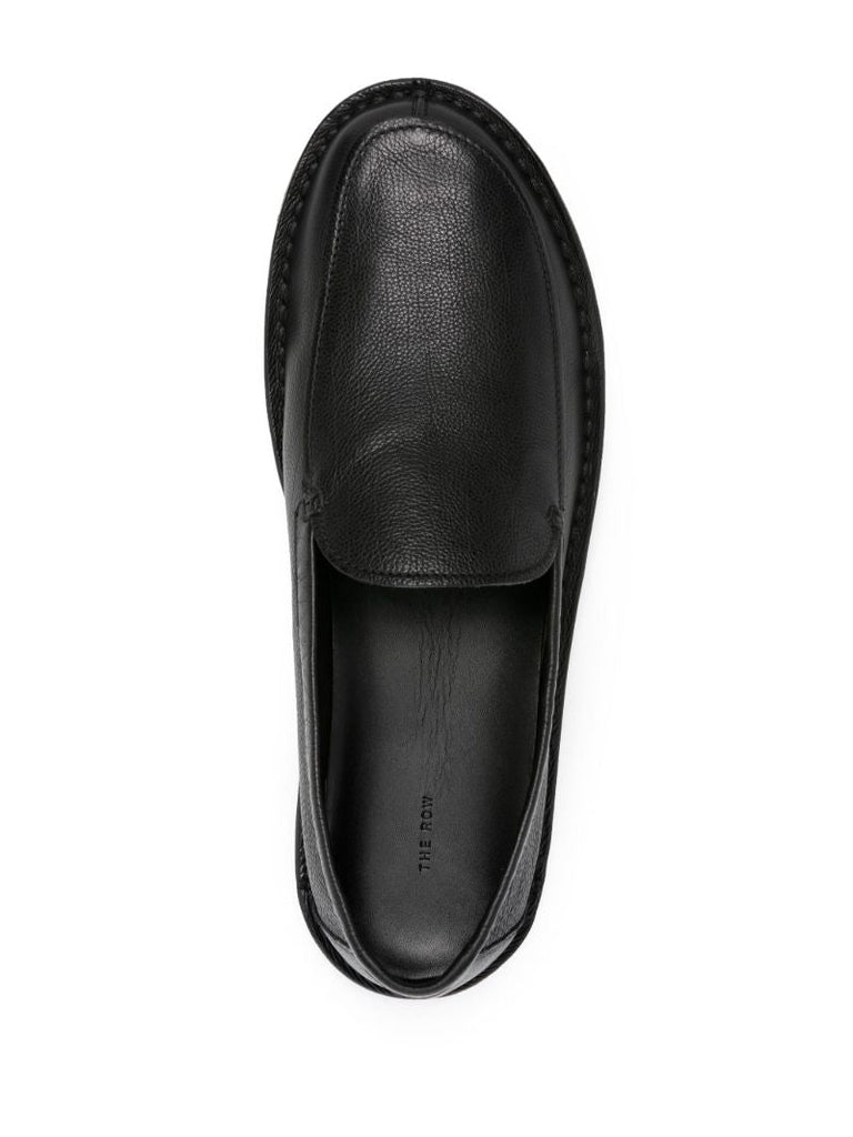 Black Cary Leather Loafers