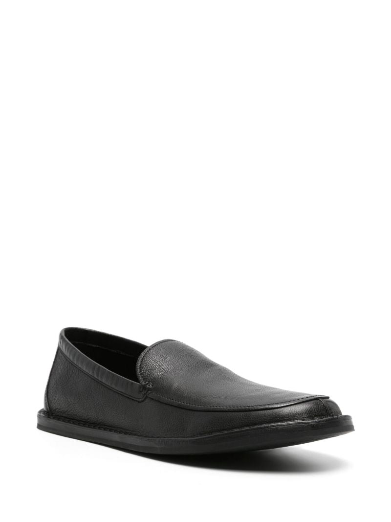 Black Cary Leather Loafers