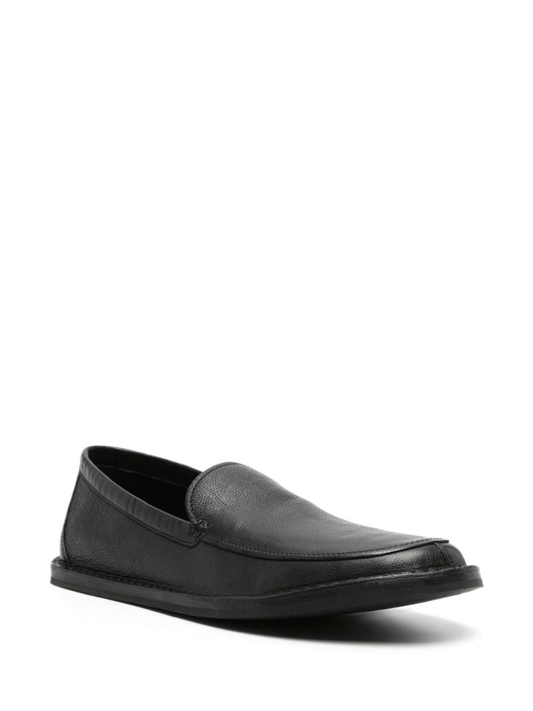 Black Cary Leather Loafers