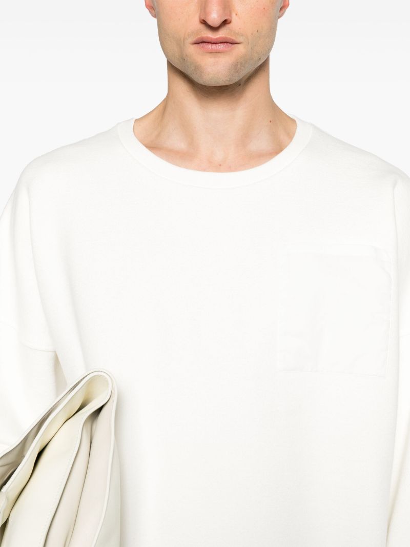 White Troy Jersey Sweatshirt
