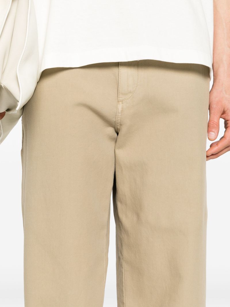 Neutral Marlon Straight-leg Trousers