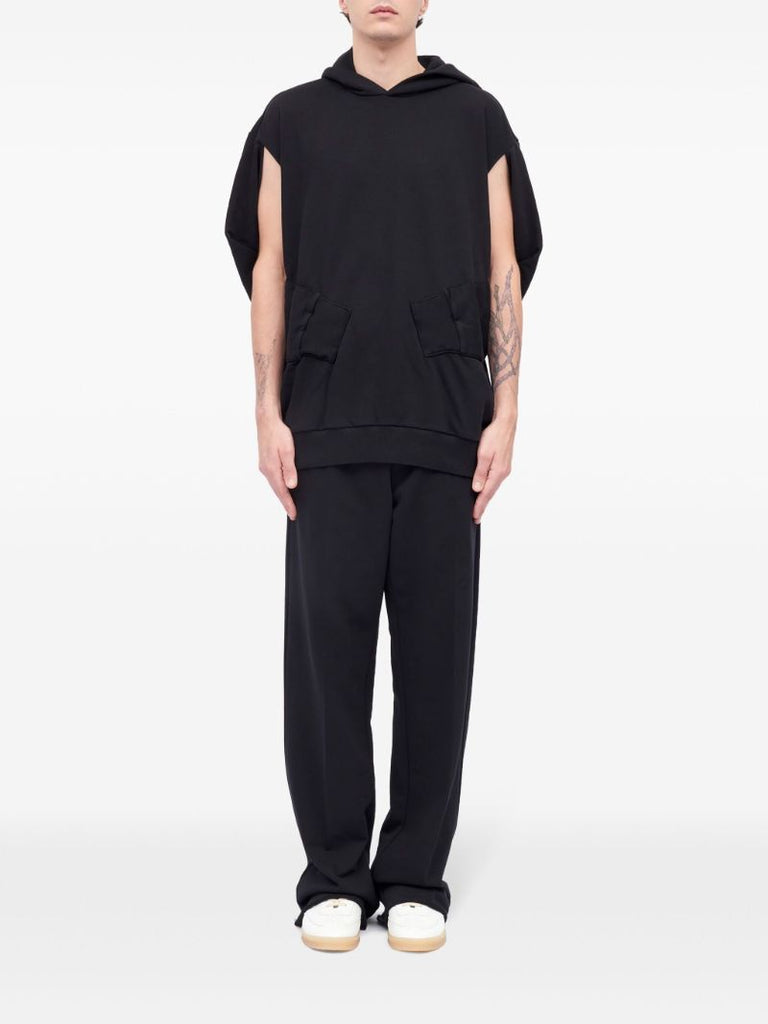 Black Sewn-sleeve Hoodie