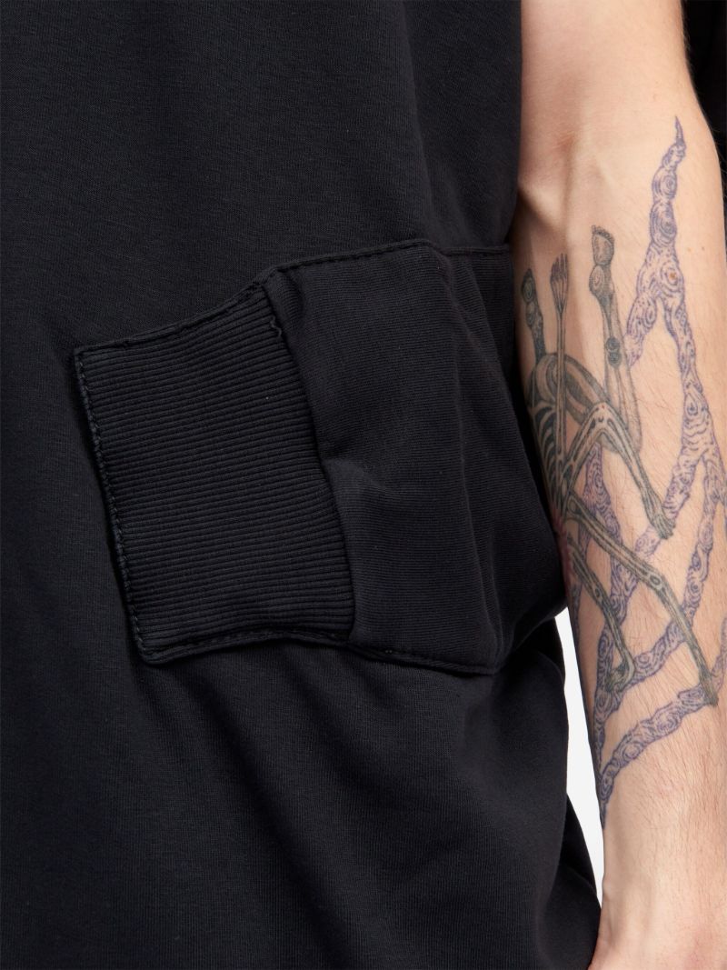 Black Sewn-sleeve Hoodie