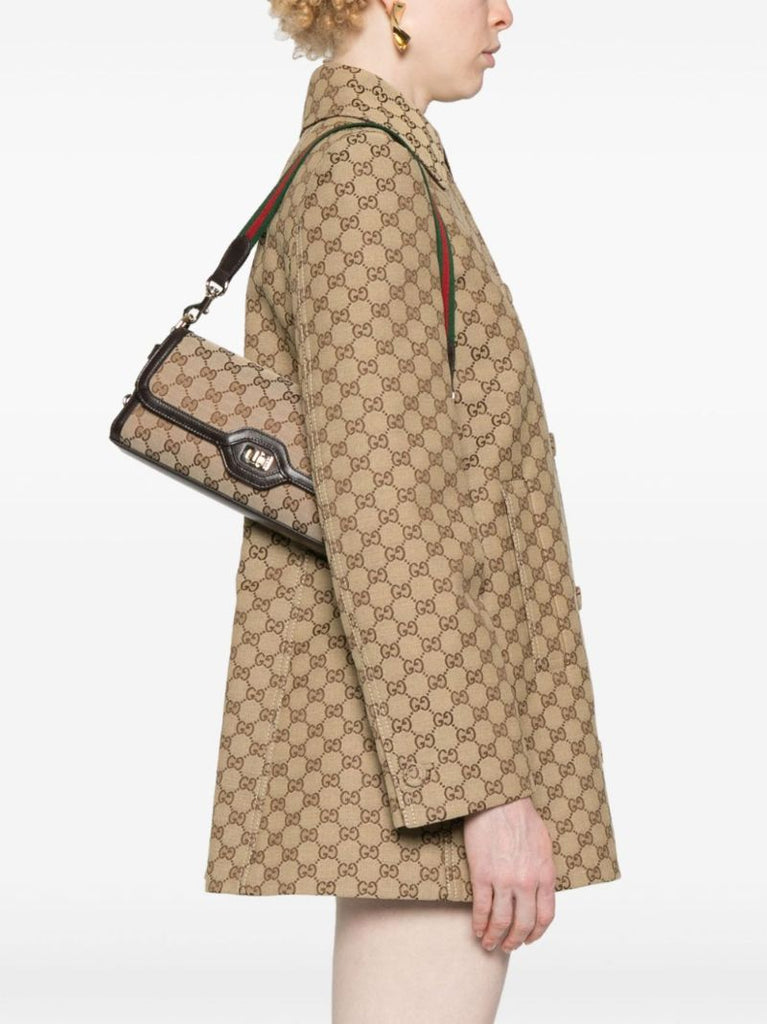 Neutral Small Gucci Luce Shoulder Bag