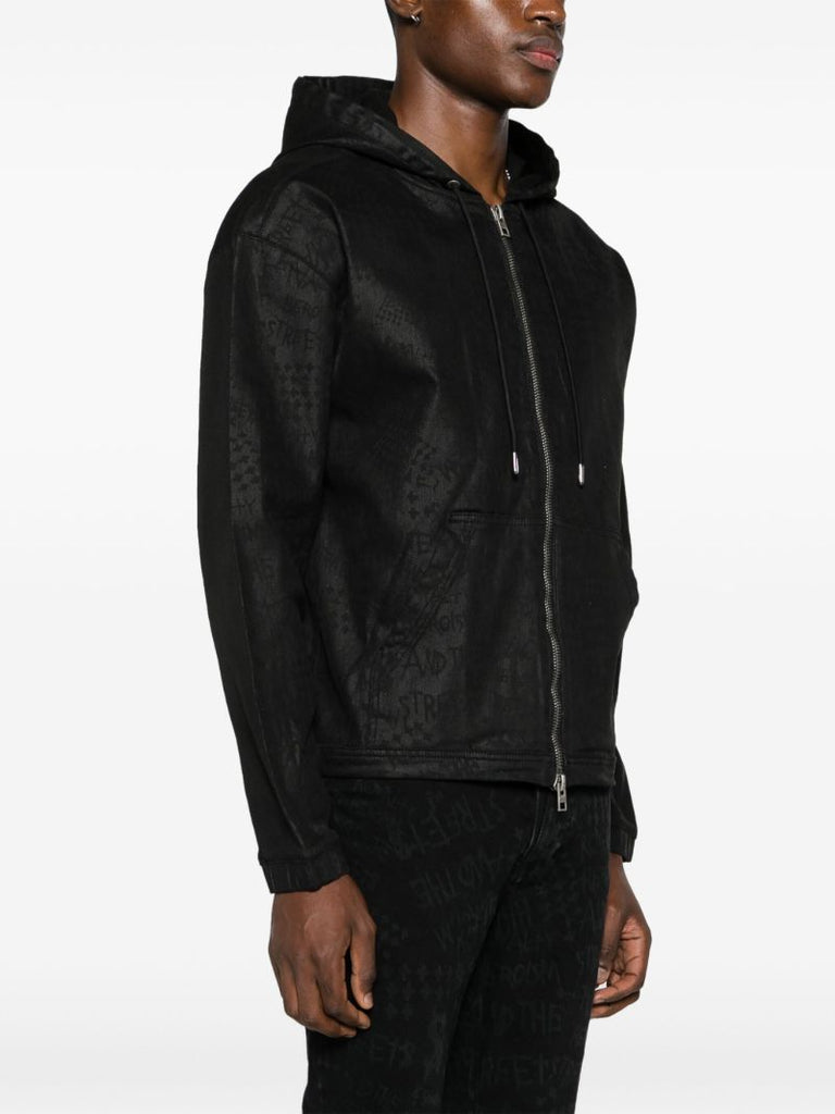 Jacquard Zip-up Hoodie