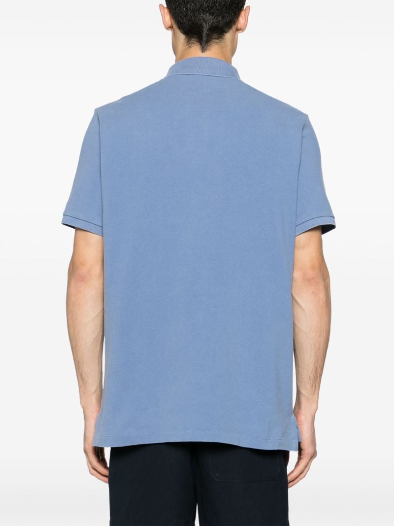 Blue Logo Embroidery Polo Shirt