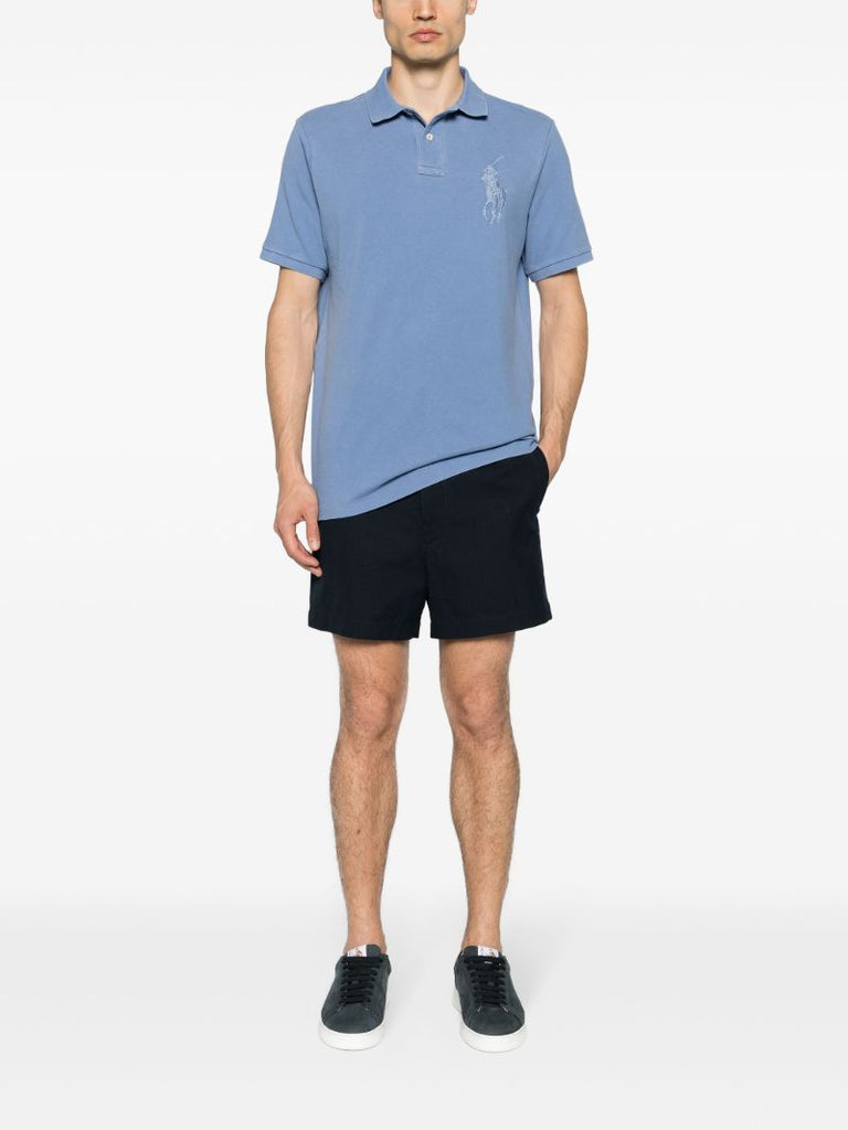 Blue Logo Embroidery Polo Shirt