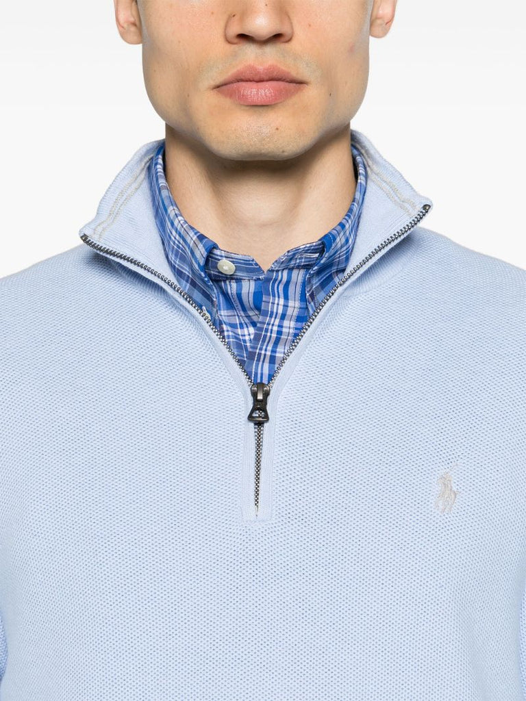 Light Blue Polo Pony Embroidery Jumper