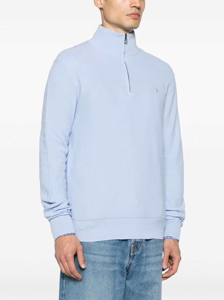 Light Blue Polo Pony Embroidery Jumper