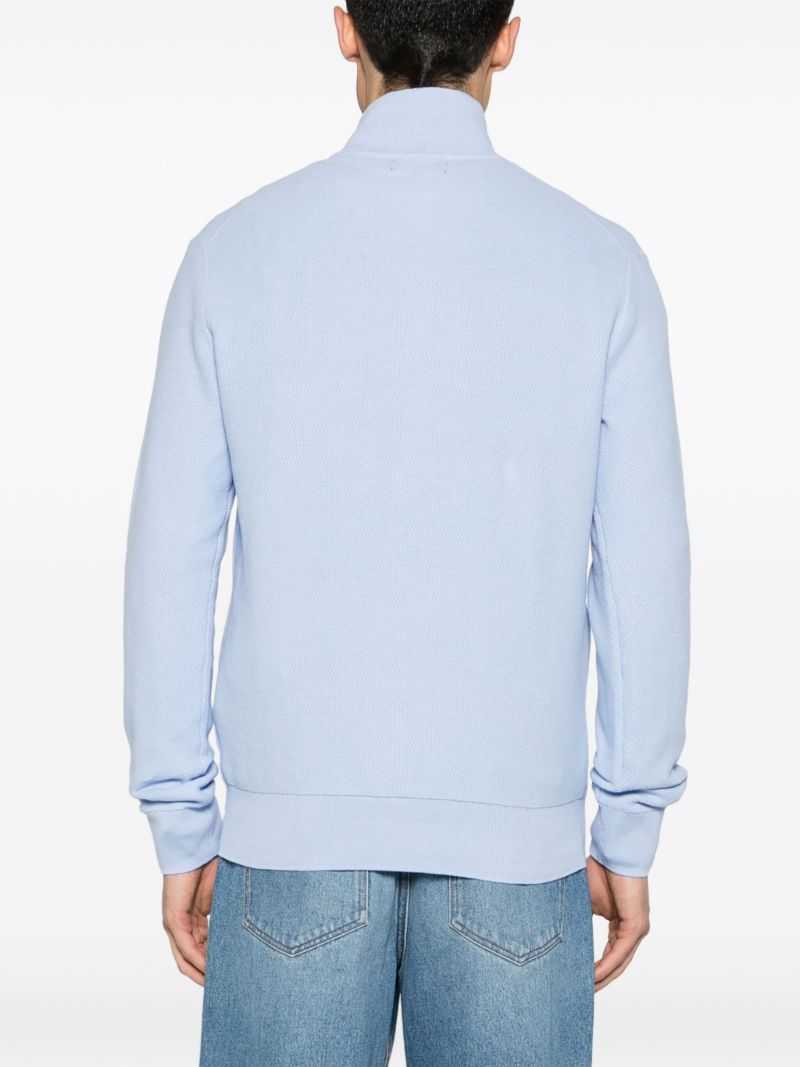 Light Blue Polo Pony Embroidery Jumper