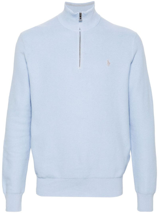 Light Blue Polo Pony Embroidery Jumper