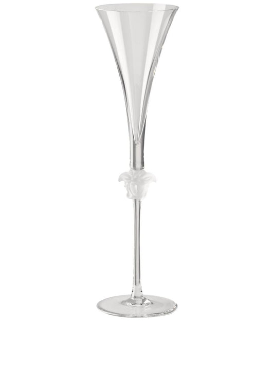 Clear Medusa Lumiere Crystal Champagne Glass
