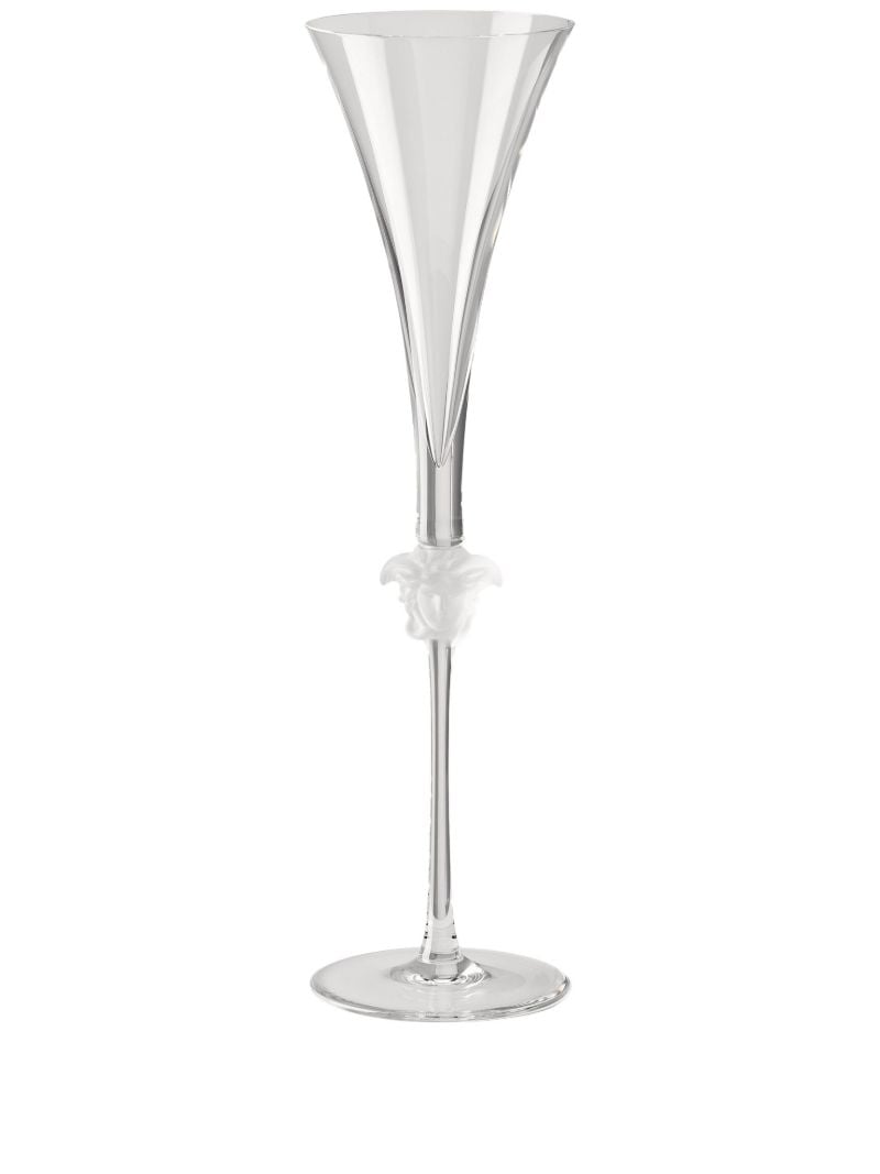Clear Medusa Lumiere Crystal Champagne Glass