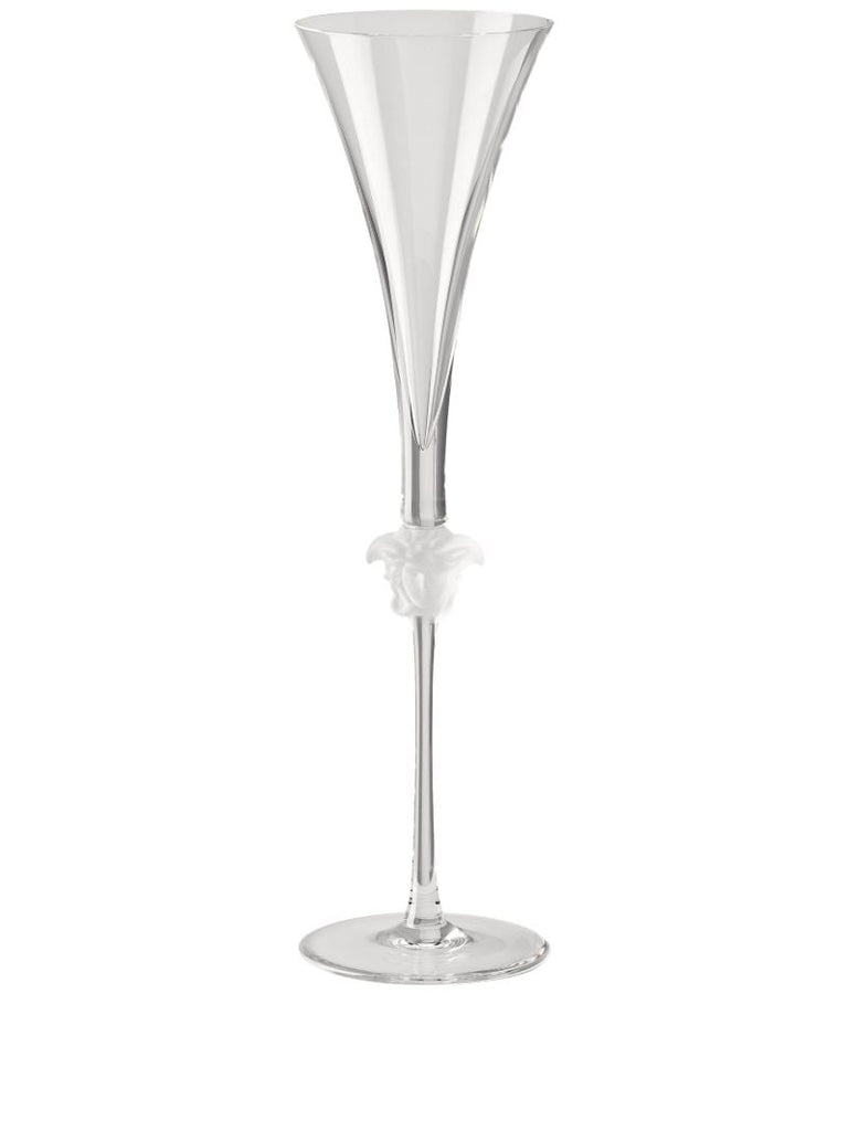 Clear Medusa Lumiere Crystal Champagne Glass