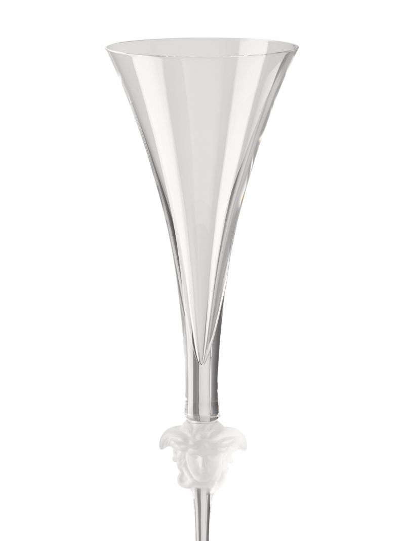 Clear Medusa Lumiere Crystal Champagne Glass
