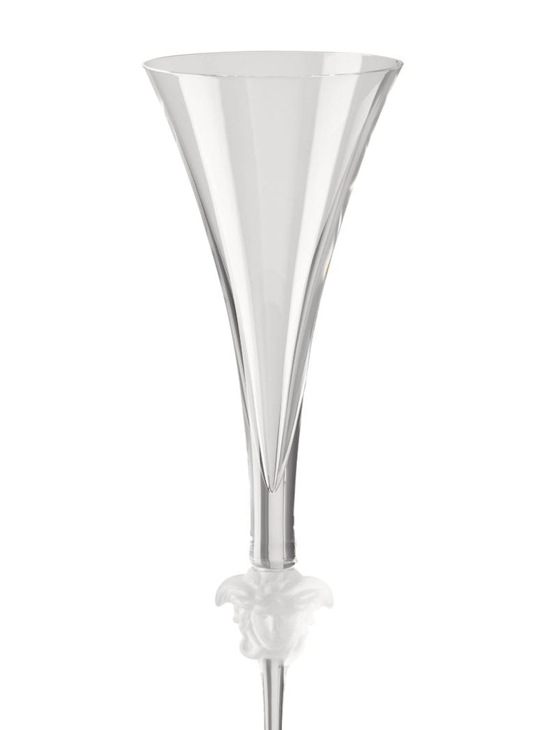 Clear Medusa Lumiere Crystal Champagne Glass