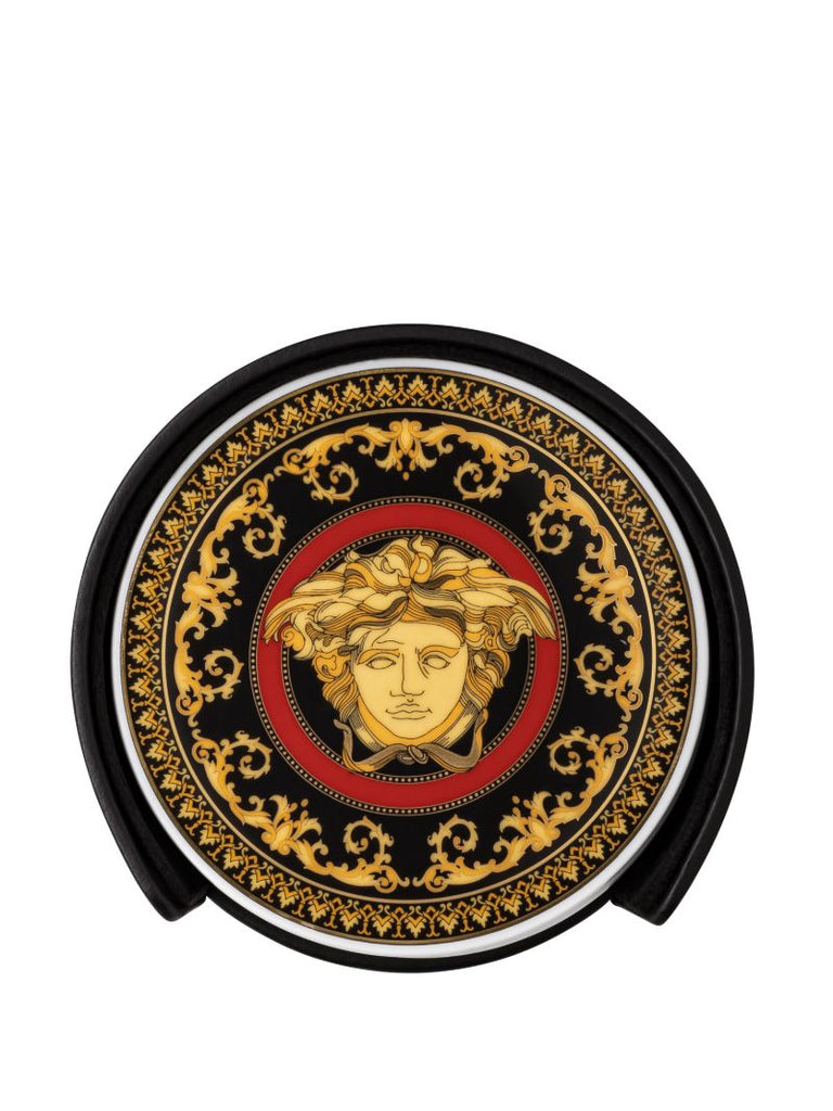 Black Medusa Porcelain Coaster Set